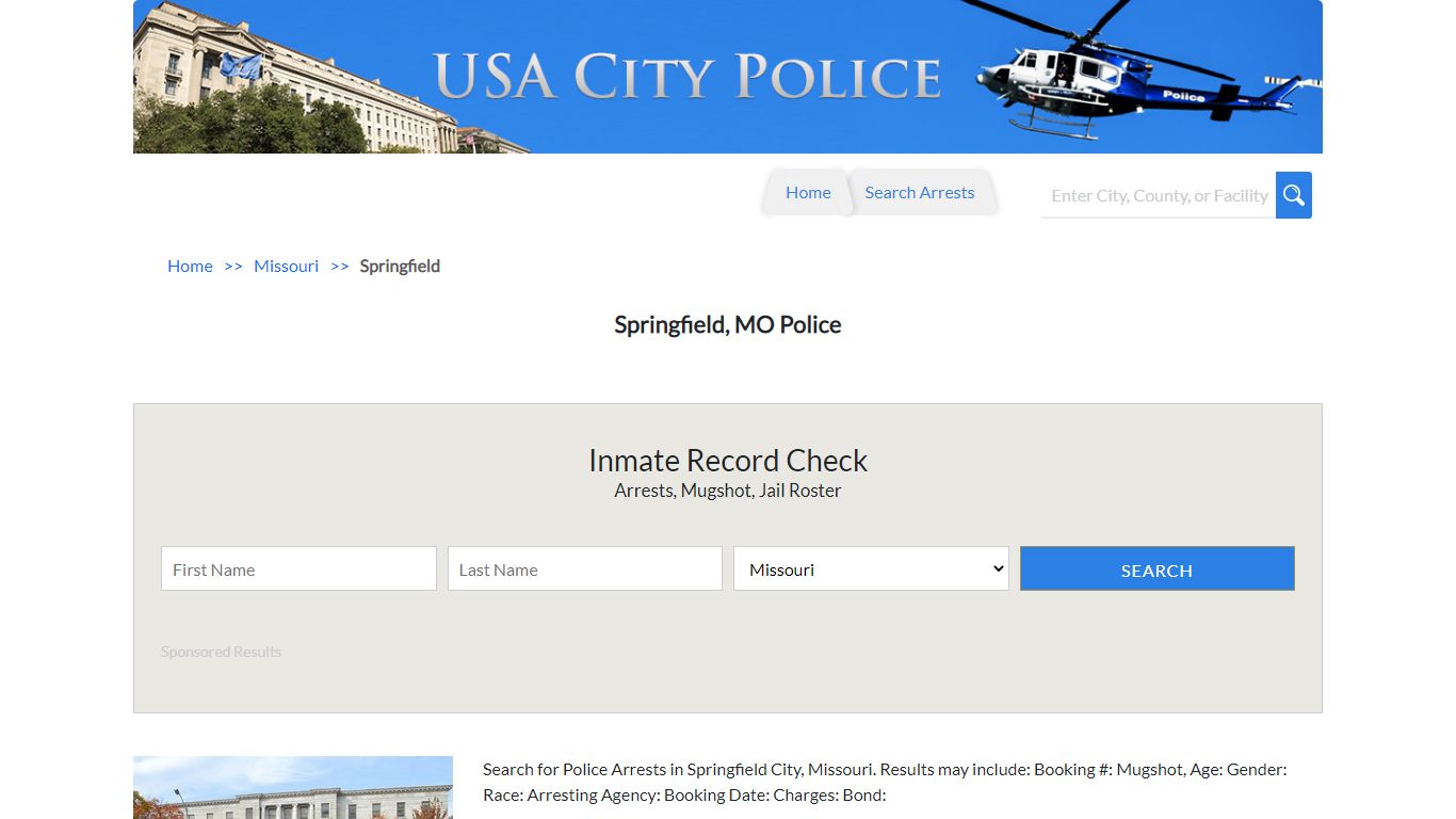 Springfield, MO Police | Jail Records